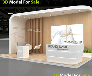 exhibition stall 3d model