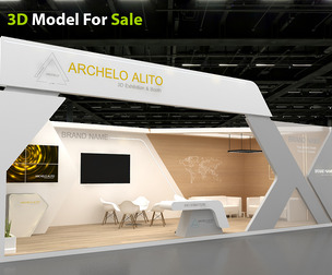 exhibition booth 3d model