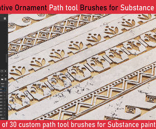30 Decorative Path tool Brushes – Ornament & Trim Tools for Substance Painter