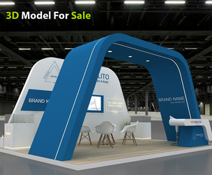 exhibition booth 3d model