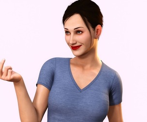 Realistic Women Low-Poly 3D model