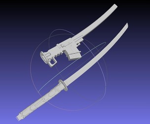 Metal Gear Rising Jetstream Sam Muramasa Sword And Sheath Assembly