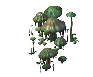 Model - poison Valley scene - poisonous mushroom