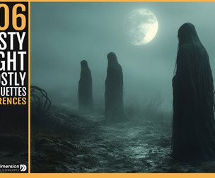 606 Misty Night With Ghostly Silhouettes