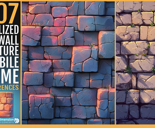 707 Stylized 2D Wall Texture for Mobile Game