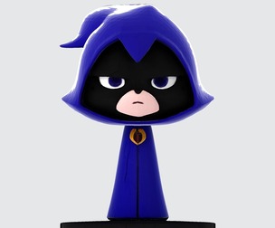 Raven – Stylized Cloaked Figurine for 3D Printing