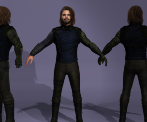 Winter Soldier Bucky from Captain America marvel 3D model
