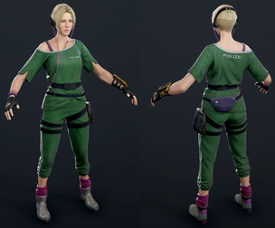 Female Fighter Char Rigged 3D model