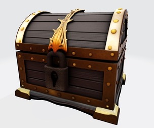 Treasure Chest – Stylized Fantasy Asset for Game, Animation & 3D Print