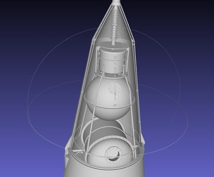 Sputnik 2 Laika Capsule Cutaway And Assembly Printable Model