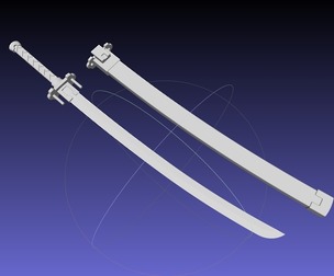 Kill La Kill Satsuki Sword And Sheath Printable Assembly