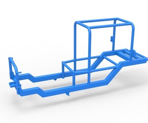 Frame of Vintage Supermodified stock car Scale 1:25