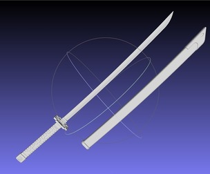 Akame Ga Kill Akame Sword And Sheath Printable Assembly