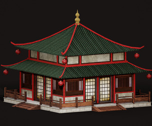 Asian Japanese Realistic Building
