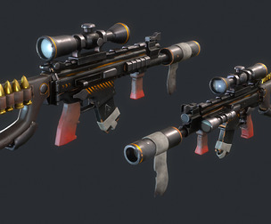 Stylized FN SCARL PBR Gun