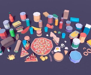 All Kinds of Food Pack 3D model