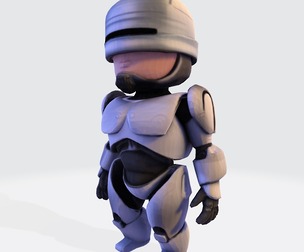 Chibi RoboCop - Cute 3D Model for Print