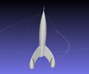 Tintin  Destination Moon Rocket Detailed Printable Model