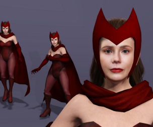 Scarlet Witch Inspired WandaVision Elizabeth Olsen marvel 3D model