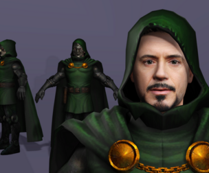 Robert Downey Jr as Doctor Doom from marvel 3D model