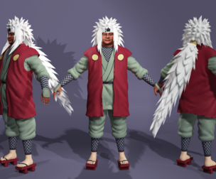 Male character Jiraiya from Naruto 3D model