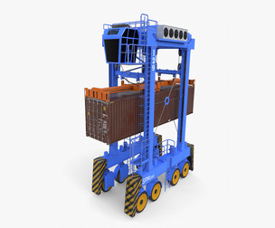 Port Container Straddle Carrier Crane V1