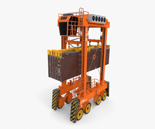 Port Container Straddle Carrier Crane V3