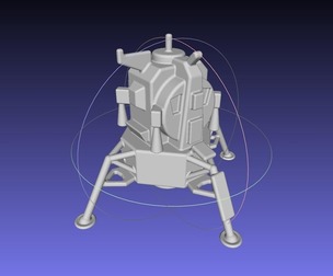 Apollo LM Lander Printable Board Game Scale Space Race Micro Miniature