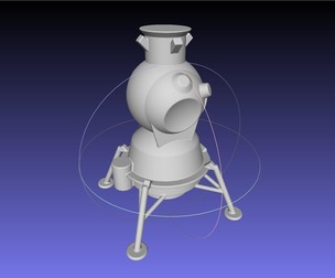 Soviet LK Moon Lander Printable Board Game Scale Space Race Micro Miniature