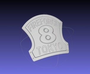 Fire Force Helmet Shield Sign
