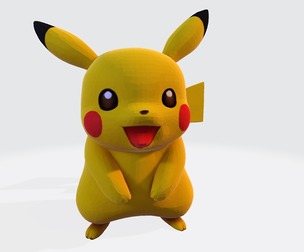 Pikachu 3D Model – High-Quality Printable Figurine | Multiple Formats