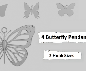 🦋 Butterfly Pendants – 3D Printable Collection