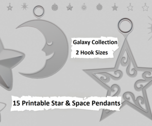Galaxy Collection – 3D Printable Star & Space Pendants