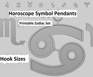 ♈ Horoscope Signs Pendants – 3D Printable Zodiac Set