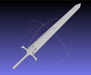 Mashle Kaldo Gehenna Sword And Sheath Printable Assembly