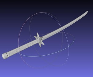 Bleach Saitou Furoufushi Sword And Scabbard