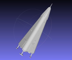 Delta Clipper MD DC-X Printable Miniature