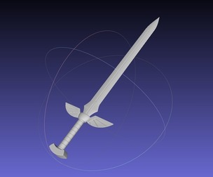 Fairy Tail Erza Scarlet 3D-Printable Sword Assembly