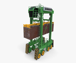 Port Container Straddle Carrier Crane V4