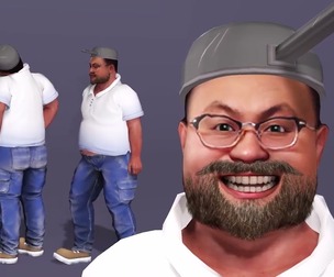 Realistic Sun Xiaochuan as Crazy Dave Ultimate Meme Mashup Asset 3D model
