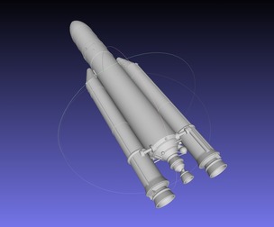 Ariane 5 Rocket Printable Miniature