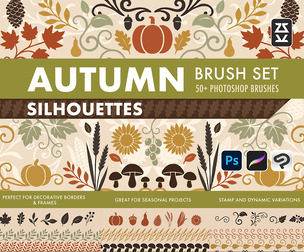 Fall Silhouettes Brush Set