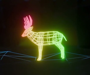 Abstract Deer RGB Animation