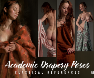 Academic Drapery Poses - 2000+ Classical References by Lane Brown
