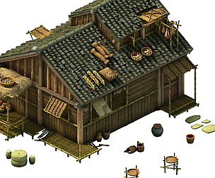 Model - prairie scene - Grassland Area Houses 01