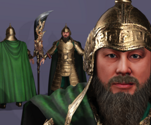 Realistic Guan Yu Romance of the Three Kingdoms Chinese hero 3D model