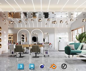 Modern Barber Shop | Realistic 3D Environment Design 💈✨