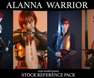 Alanna Warrior - Fantasy stock model reference pack