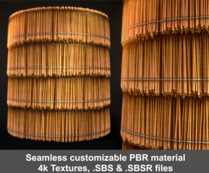 Straw Roof Substance Painter Material and Textures