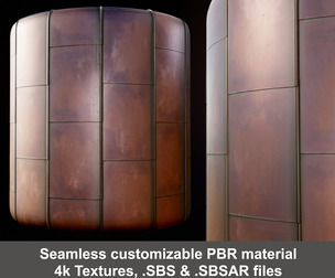 Copper Roof Substance Painter material and textures